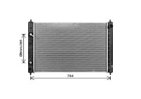 Radiator, engine cooling DN2468 Ava Quality Cooling