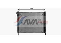 Radiator, engine cooling DN2470 Ava Quality Cooling