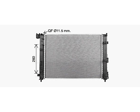 Radiator, engine cooling DN2480 Ava Quality Cooling, Image 2