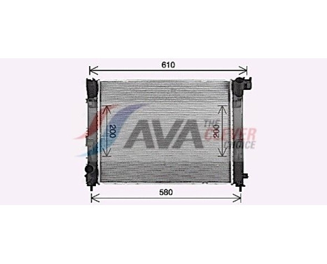 Radiator, engine cooling DN2480 Ava Quality Cooling, Image 2