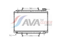 Radiator, engine cooling DNA2171 Ava Quality Cooling