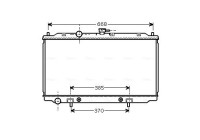 Radiator, engine cooling DNA2218 Ava Quality Cooling