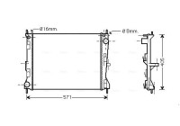 Radiator, engine cooling DNA2235 Ava Quality Cooling