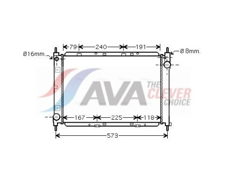 Radiator, engine cooling DNA2261 Ava Quality Cooling