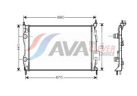 Radiator, engine cooling DNA2278 Ava Quality Cooling