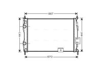 Radiator, engine cooling DNA2279 Ava Quality Cooling