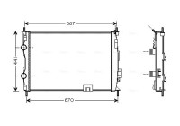 Radiator, engine cooling DNA2280 Ava Quality Cooling
