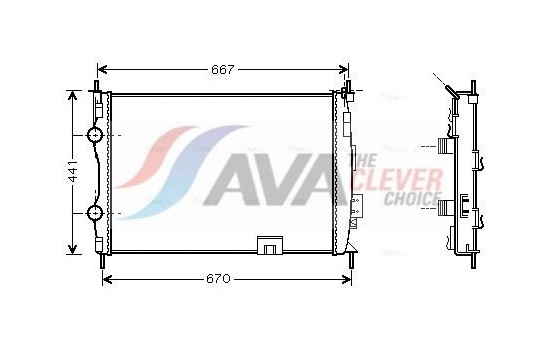 Radiator, engine cooling DNA2280 Ava Quality Cooling