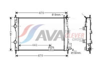 Radiator, engine cooling DNA2287 Ava Quality Cooling