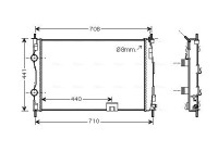 Radiator, engine cooling DNA2288 Ava Quality Cooling