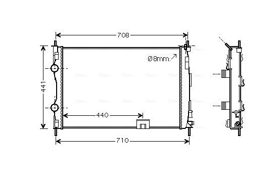 Radiator, engine cooling DNA2288 Ava Quality Cooling