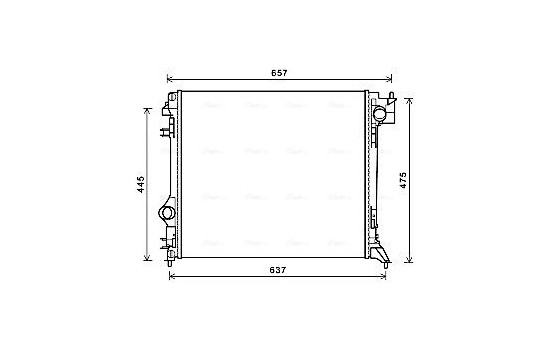 Radiator, engine cooling DNA2416 Ava Quality Cooling