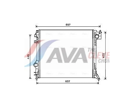 Radiator, engine cooling DNA2416 Ava Quality Cooling