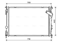 Radiator, engine cooling DNA2419 Ava Quality Cooling