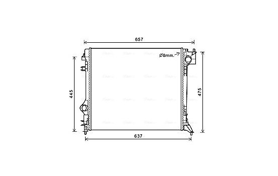 Radiator, engine cooling DNA2421 Ava Quality Cooling