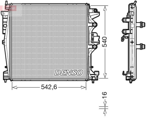 Radiator, engine cooling DRM01004 Denso