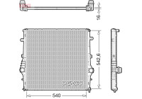 Radiator, engine cooling DRM01008 Denso