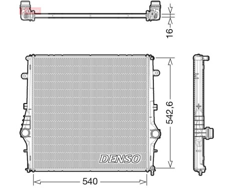 Radiator, engine cooling DRM01008 Denso