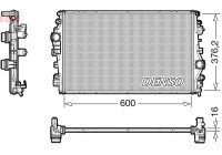 Radiator, engine cooling DRM01009 Denso
