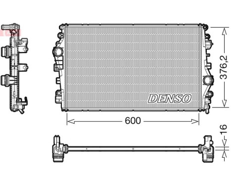 Radiator, engine cooling DRM01009 Denso