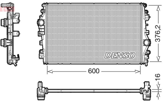 Radiator, engine cooling DRM01009 Denso