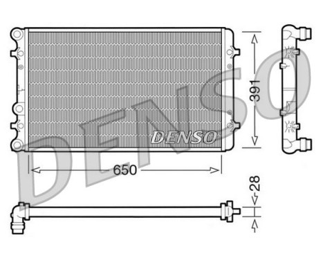 Radiator, engine cooling DRM02007 Denso
