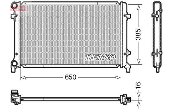 Radiator, engine cooling DRM02014 Denso