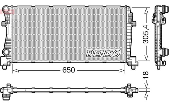 Radiator, engine cooling DRM02017 Denso
