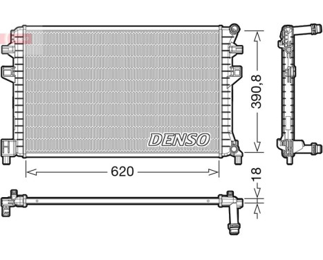 Radiator, engine cooling DRM02018 Denso