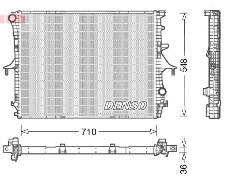 Radiator, engine cooling DRM02026 Denso