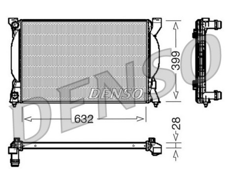 Radiator, engine cooling DRM02033 Denso