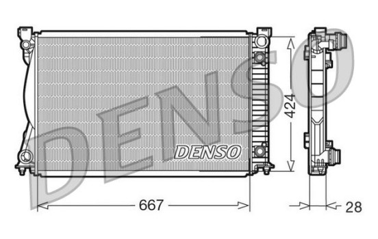Radiator, engine cooling DRM02039 Denso