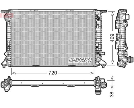 Radiator, engine cooling DRM02041 Denso