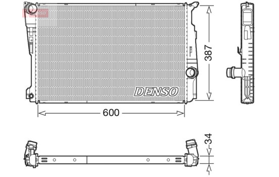 Radiator, engine cooling DRM05006 Denso