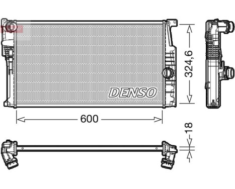 Radiator, engine cooling DRM05017 Denso