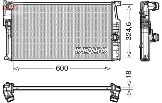 Radiator, engine cooling DRM05017 Denso