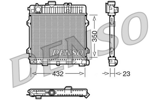Radiator, engine cooling DRM05024 Denso