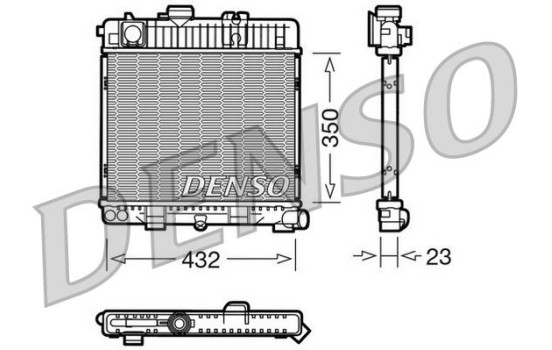 Radiator, engine cooling DRM05026 Denso