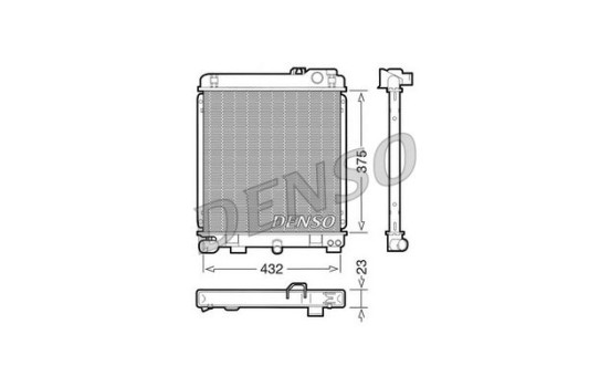 Radiator, engine cooling DRM05030 Denso