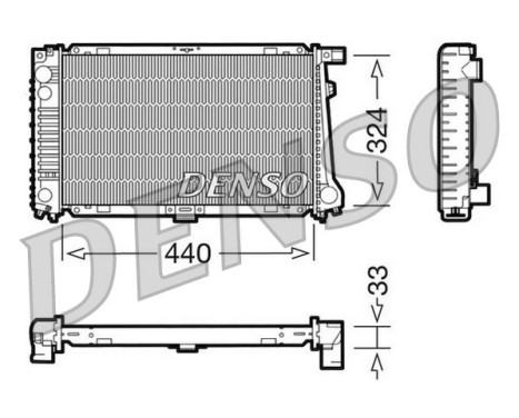 Radiator, engine cooling DRM05032 Denso