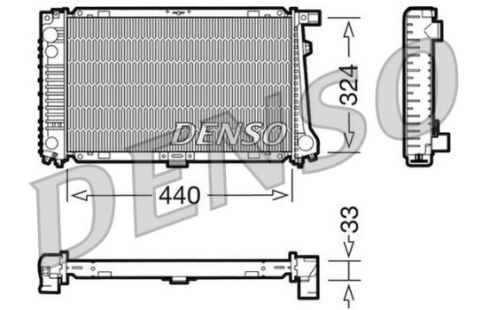 Radiator, engine cooling DRM05032 Denso