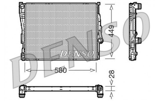 Radiator, engine cooling DRM05069 Denso