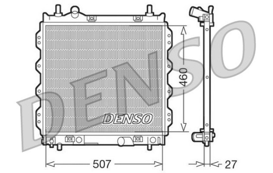 Radiator, engine cooling DRM06005 Denso