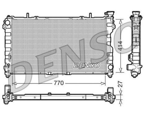 Radiator, engine cooling DRM06011 Denso