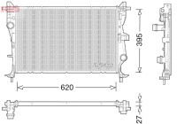 Radiator, engine cooling DRM06038 Denso