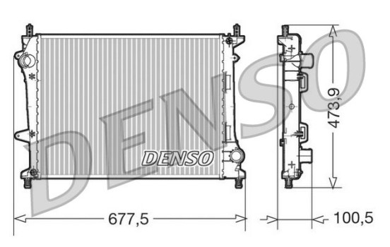 Radiator, engine cooling DRM09037 Denso