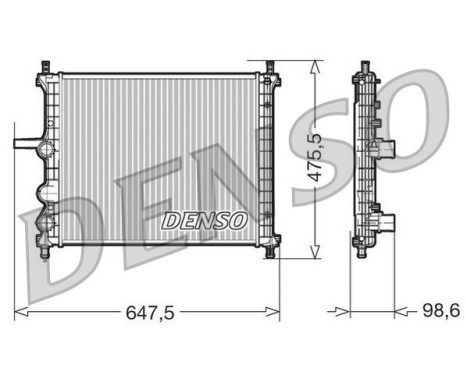 Radiator, engine cooling DRM09038 Denso