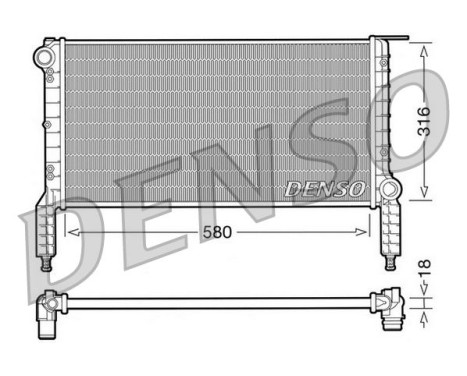Radiator, engine cooling DRM09063 Denso