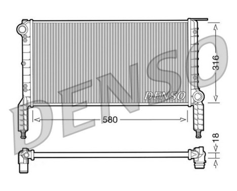 Radiator, engine cooling DRM09064 Denso