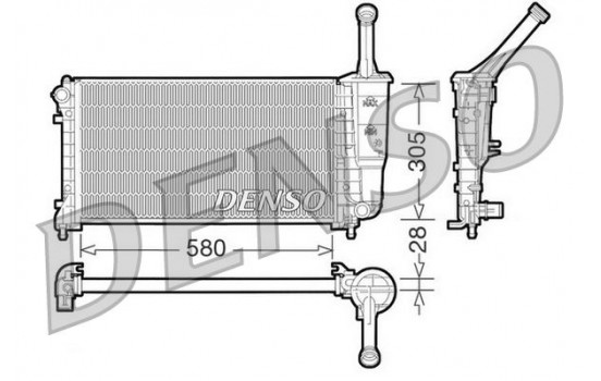 Radiator, engine cooling DRM09106 Denso